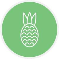 Pineapple Line Circle vector