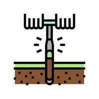 drilling tool for soil testing color icon vector illustration