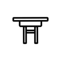 table icon vector. Isolated contour symbol illustration vector