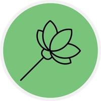 Lotus Line Circle vector