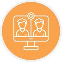 Online Meeting Line Circle vector