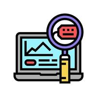 marketing research color icon vector illustration