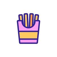 potato fries icon vector outline illustration