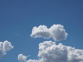 blue sky with clouds background photo