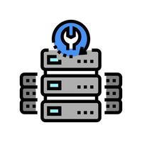 raid data recovery color icon vector illustration