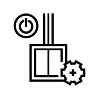 ilustración de vector de icono de línea de instalación de interruptor