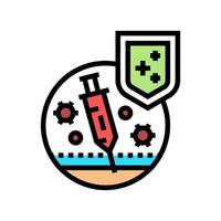 active immunity color icon vector illustration