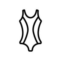 ilustración de contorno de vector de icono de traje de baño interior estricto de cuello alto