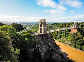 hdr puente colgante de clifton en bristol foto