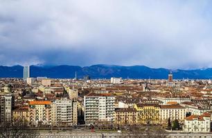 HDR Aerial view of Turin photo