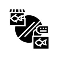 tuna market glyph icon vector illustration