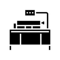 coca pressing machine glyph icon vector illustration