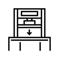 pressing machine line icon vector illustration