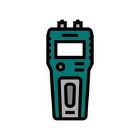 moisture meter carpenter digital device color icon vector illustration