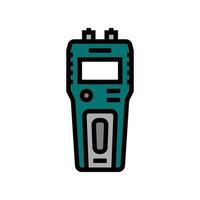 moisture meter carpenter digital device color icon vector illustration