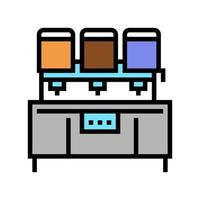 chocolate filling machine color icon vector illustration