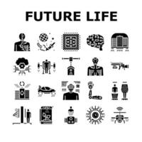 Future Life Devices Collection Icons Set Vector