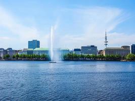 hdr alsterfontaene alster fuente en binnenalster alster interior foto