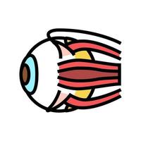 ojo órgano humano color icono vector ilustración