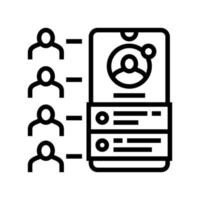 networking application line icon vector illustration