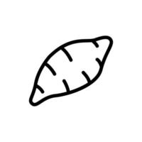 ilustración de contorno de vector de icono de batata