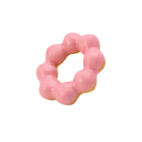 Strawberry donut cutout, Png file