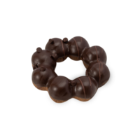 Chocolate donut cutout, Png file