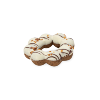 White chocolate donut cutout, Png file