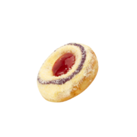 découpe de beignet aux fraises au lait, fichier png