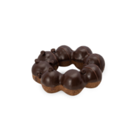 Chocolate donut cutout, Png file