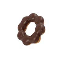 Chocolate donut cutout, Png file