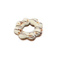 White chocolate donut cutout, Png file