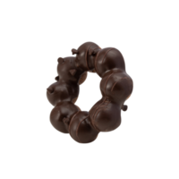 Chocolate donut cutout, Png file