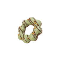 Green tea donut cutout, Png file