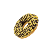 Chocolate banana donut cutout, Png file