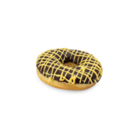 Chocolate banana donut cutout, Png file