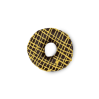 Chocolate banana donut cutout, Png file