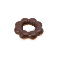 Chocolate donut cutout, Png file