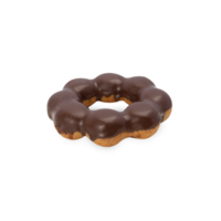 Chocolate donut cutout, Png file