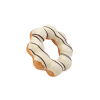 White chocolate donut cutout, Png file