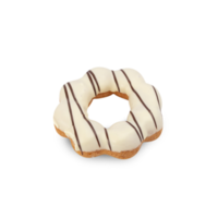 White chocolate donut cutout, Png file