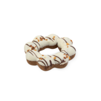 White chocolate donut cutout, Png file