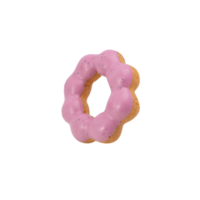 Blueberry donut cutout, Png file