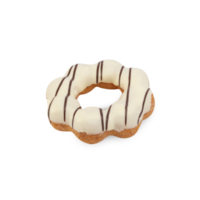 White chocolate donut cutout, Png file