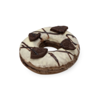 weißer Schokoladen-Oreo-Donut-Ausschnitt, png-Datei png