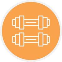 Dumbbell Line Circle vector