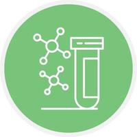 círculo de línea química vector