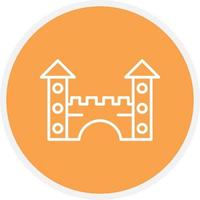 Toy Castle Line Circle vector