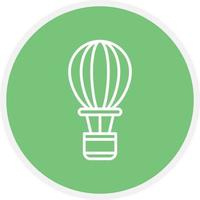 Hot Air Balloon Line Circle vector