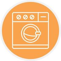 Washing Machine Line Circle vector